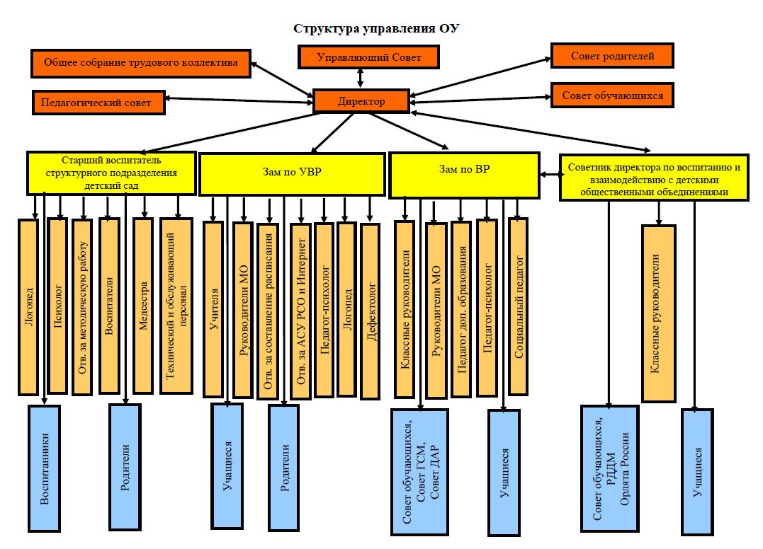 Структура и органы управления образовательной организацией — ГБОУ СОШ с.  Георгиевка